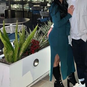 Donated: Teal Long Sleeve Dress - donating 5/7